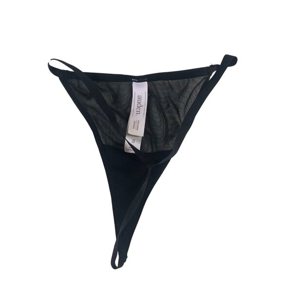 Auden Nightie Dress With Thong Panties Womens XS Black New Lace - Picture 7 of 12